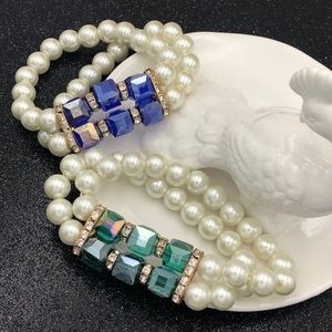 🌼 2 Row Pearl Bracelet Pearl Bracelet Pearl Bracelet Pearl Bracelet Bracelet